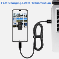 Kabel Tipe-C 480Mbps Kabel Pengisian Cepat 3A 60W USB Tipe A ke USB C 2.0 untuk Komputer dengan Fungsi Pengisian Daya 3A