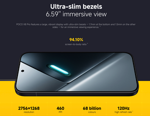 POCO X8 Pro, Batería de 6500 mAh (típica) con HyperCharge de 100 W, Teléfonos Móviles <span class=keywords><strong>5G</strong></span>, Desbloqueo Original, Pantalla AMOLED, Smartphone - Product Image 4