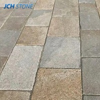 Pavés en granit multicolores, briques flammées, cubes, pavés de pavé, dalles pour terrasse extérieure
