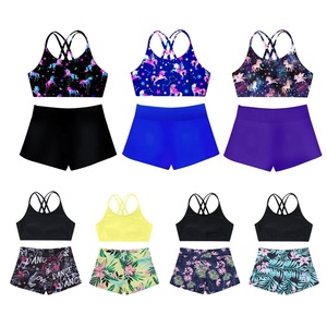 6-16 anni Kid Girl felpa sportiva 2 pezzi tute <span class=keywords><strong>Leggings</strong></span> per allenamento Yoga che corre pattinaggio artistico su ghiaccio - Product Image 2