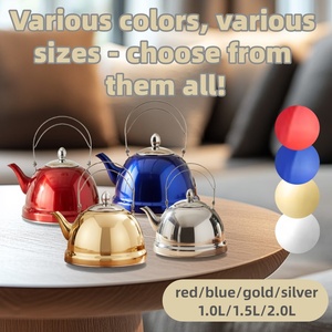 Bollitore e Teiera in Acciaio Inox con Design Minimalista a Doppio Manico, Antiruggine, con Filtro per Tè Integrato - Product Image 6