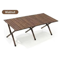 Table pliante pour œufs roulés, cadre en acier au carbone, table de camping pliable compacte pour le backpacking