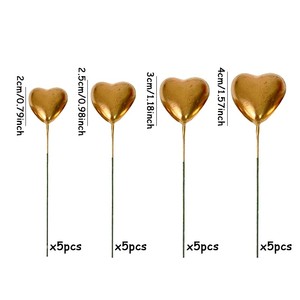 ของตกแต่งหน้าเค้กรูปหัวใจ 3 มิติ 20 ชิ้น ขนาดคละสี ทอง เงิน ชมพู ลูกบอลเค้กรูปหัวใจ สำหรับวันวาเลนไทน์ ธงตกแต่งคัพเค้ก ของตกแต่งงานแต่งงาน งานหมั้น - Product Image 6