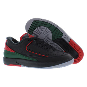 Zapatillas de Baloncesto Air <span class=keywords><strong>Jordan</strong></span> 2 <span class=keywords><strong>Retro</strong></span> Low Leather GS en Negro, Rojo Fuego, Gris Cemento - Product Image 4