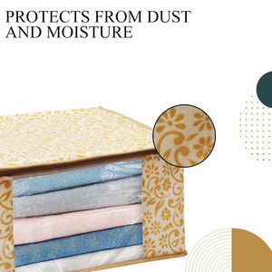 Beige Patti alta calidad Sari trabajo Sari cubierta para mujer en precio al por mayor alta calidad transparente Sari bolsa de almacenamiento - Product Image 3