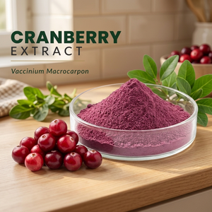 Poudre d'extrait de canneberge (Vaccinium Macrocarpon) de qualité alimentaire, extrait végétal testé UV, poudre fine pour formules alimentaires et nutritionnelles - Product Image 3