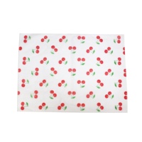 Emballage Logo personnalisé personnalisé personnalisé personnalisé 50 pièces, feuilles de papier d'emballage, de cerises, avec logo