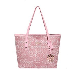 <span class=keywords><strong>Bolso</strong></span> Tote 2026 KH con Estampado Mosaico Moderno, Gran Capacidad, con Colgante en Forma de M, <span class=keywords><strong>Bolso</strong></span> de Mano Ligero con Diseño Pixelado para <span class=keywords><strong>Mujer</strong></span>, para Viajes y Compras - Product Image 5