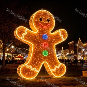 <b>Christmas</b> Decorative <b>Light</b> Gingerbread Man for Outdoor Plazas Resorts Parks Shopping Centers and Festive Events - Product Image 5