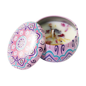 Lilin kedelai beraroma mewah lilin bulat kecil di kaleng UNTUK LIBURAN dan BAR-Untuk Thanksgiving Diwali Paskah Ramadan - Product Image 4