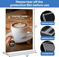Support Magnétique Personnalisé pour Panneau en Acrylique A4 A5 A6, Porte-Menu de Table, Cadre Photo en Acrylique pour Marketing et Publicité