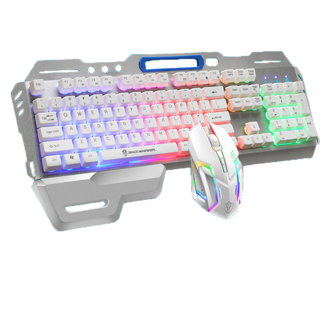 Great Roc Best Seller Gaming Keyboard With Removable Hand Support 6 D Wired Mouse Rgb Gaming Keyboard and Mouse Combo