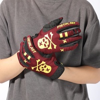 Guantes de Motocross con Estampado de Calavera, Transpirables, Antideslizantes, de Dedo Completo, para Motociclismo MX, para Hombre y Mujer