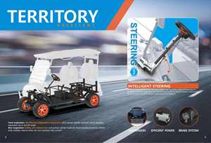 Voiture de golf à batterie au lithium personnalisable 4 places Légère Écologique avec port de charge USB et pneus antidérapants - Product Image 5