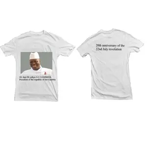 Camiseta con estampado de pantalla barata personalizada para elección de campaña, camisetas con artículos promocionales de poliéster