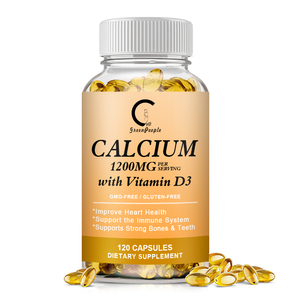 120 Cápsulas de Gel Suave de Calcio para Fortalecer los Huesos con Vitamina D3 - Product Image 1