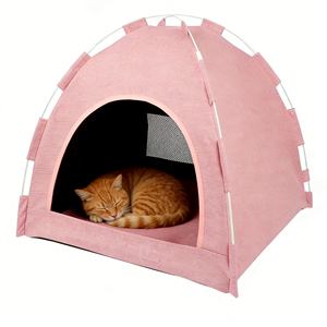 Tente pour animaux de compagnie ronde, imperméable, toute saison, avec doublure thermique pour le <span class=keywords><strong>camping</strong></span> par temps froid, chaleur et confort - Product Image 3