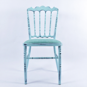 Chaise de Mariage Napoléon à Cadre Bleu Style Antique – Mobilier Hôtelier Durable pour Location de Fêtes et Salles d'Événements – Prix Économique - Product Image 1