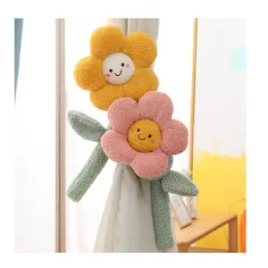 Peluche fatto a mano peluche fiore cartone animato fiore tenda fibbia decorazioni decorazioni per la casa simpatico fiore peluche