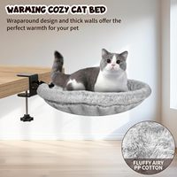 Lit-hamac pour chat réglable, ergonomique et pliable à 90 °, lits pour chaton jusqu'à 44 lb, support pour lits pour chat