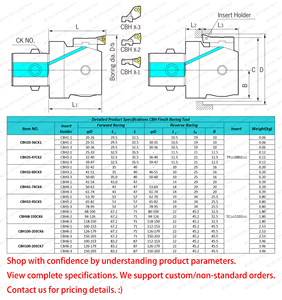 Dụng cụ khoan lỗ sâu đầu chính xác, loại cầu, thanh dụng cụ khoan cho trung tâm gia công, dụng cụ khoan hoàn thiện có thể điều chỉnh - Product Image 5