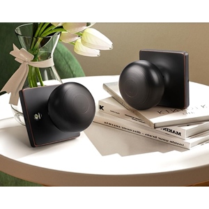 Thông qua tay nắm cửa nội thất Matte đen vuông Keyless <span class=keywords><strong>Door</strong></span> Knob với khóa vòng PASSAGE Knob - Product Image 2