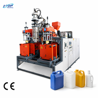 Machine de moulage par extrusion-soufflage de plastique à économie d'énergie pour la production de bouteilles et de bidons en HDPE avec fonctionnement continu