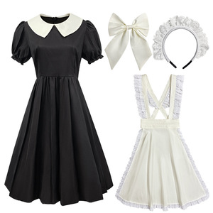 <span class=keywords><strong>Tenue</strong></span> de femme de chambre Lolita <span class=keywords><strong>japonaise</strong></span> <span class=keywords><strong>traditionnelle</strong></span> classique longue robe Cosplay ensemble pour Anime jeu de rôle cross-dressing - Product Image 6