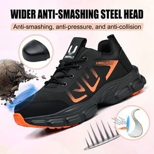 Nuovi Arrivi: <span class=keywords><strong>Scarpe</strong></span> <span class=keywords><strong>Antinfortunistiche</strong></span> Arancioni <span class=keywords><strong>Leggere</strong></span> con Punta in Acciaio, Suola MD, Comode e Traspiranti per Uomo - Product Image 2
