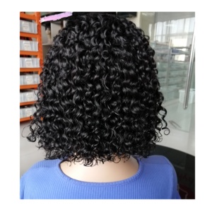 Bán buôn xoăn <span class=keywords><strong>Bob</strong></span> phía trước tóc giả, HD Trong Suốt Ren phía trước tóc giả, Brazil tóc con người xoăn ren phía trước dệt và tóc giả Nhà cung cấp - Product Image 1