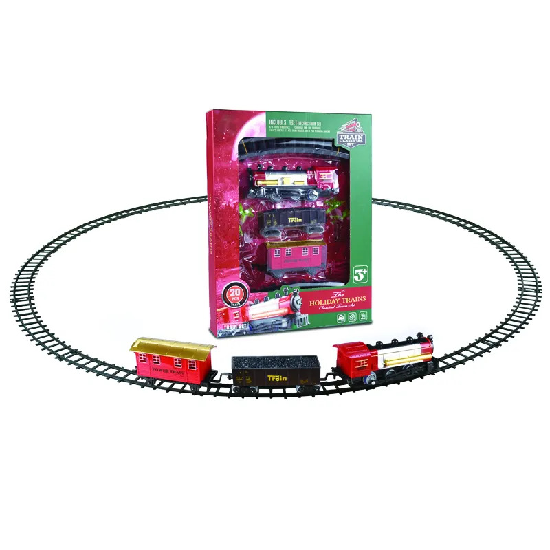 Décoration de train de Noël Effet sonore Ensemble de train à piles jouet avec ensemble de piste HN928450