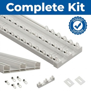 Rail triple en PVC insonorisé, rail triple en plastique moulé pour fenêtre en <span class=keywords><strong>baie</strong></span> - Product Image 1