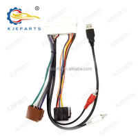 Adaptateur de câblage ISO 8 broches mâle vers 73 broches femelle avec câble de charge USB pour Hyundai IX25 35 Audio