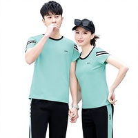 Vêtements de sport pour couples, pantalon d'été à manches courtes, décontracté, respirant, léger, en nylon, unisexe, couleur unie, pour la randonnée, le badminton