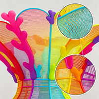 Grande filet d'escalade en forme de fleur de 5 m, équipement de jeu extérieur coloré pour enfants, abri personnalisé en maille pour parc d'attractions