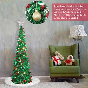 Guirnalda Decorativa de Navidad Plegable y Ecológica de Tinsel Verde Artificial para Interiores/Exteriores con Motivos Navideños - Product Image 6