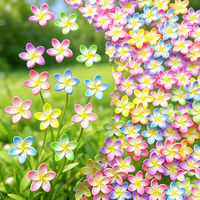50 pièces de décorations florales pour ongles en résine, fleurs de Plumeria, accessoires pour ongles, fleurs de Frangipanier, pour l'été
