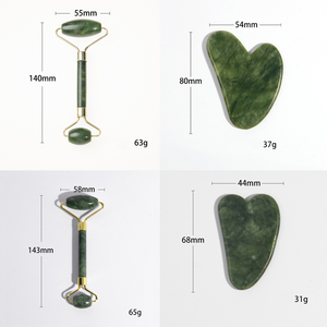Benutzer definierte natürliche Jade Gua Sha Werkzeug Herzform Jade Roller Guasha Effektive Lymph massage Schaber für Körper und Gesicht - Product Image 3
