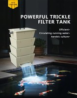 Système de filtration pour bassin à koïs, filtre Bakki, tour de filtration à écoulement lent avec média biologique en céramique, filtre de douche Bakki empilable pour bassin à koïs