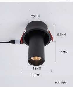 Alpha Lighting 10W Plafonnier Anti-éblouissement Réglable Rondelle Murale Encastré Sans Garniture Spot d'Hôtel - Product Image 2