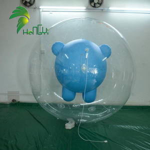 Doppio pallone gonfiabile trasparente della fabbrica con il pallone gonfiabile dell'orso all'interno, pallone gigante personalizzato gonfiabile - Product Image 6