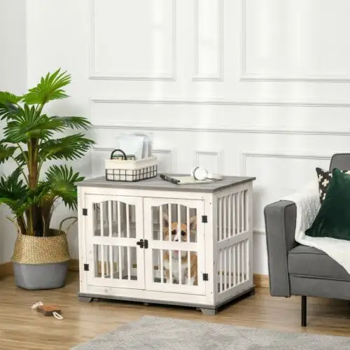 Wooden Rustic Pet Dog Cage Crate Kennel Indoor Modern Dog House Crates