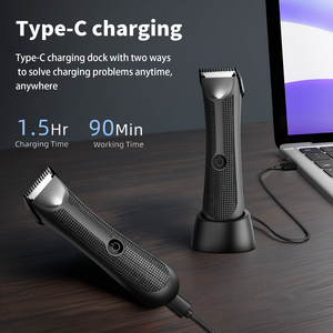 Schaamhaartrimmer Voor Mannen-Waterdichte Body Hair Trimmer, Keramische Scheerapparaten Voor Mannen Met USB-C Opladen, Nat En Droog Gebruik - Product Image 4