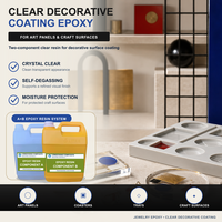 Résine Époxy Haute Transparence 5:1 Colle AB pour Bijoux et Art, Revêtement Dur Auto-Désaissante Résistante à l'Humidité LC-103AB KX-103