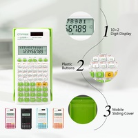 Calculatrice scientifique électronique 991es Plus FX 991 MS à 12 chiffres en plastique pour étudiants, alimentée par piles