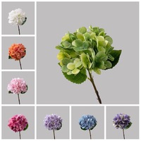 Fleurs artificielles imprimées en 3D, fabriquées en usine, plantes vertes, vente en gros, fleurs d'hortensia artificielles au toucher réaliste pour mariage