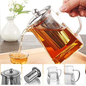 <span class=keywords><strong>Carafe</strong></span> en verre durable de 1500ml avec infuseur en acier à mailles fines et couvercle hermétique café infusé à froid théière glacée bocaux à eau et bouilloires - Product Image 5
