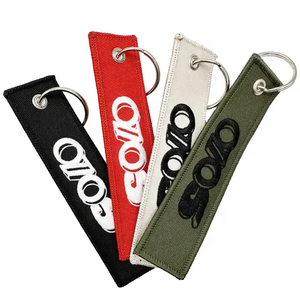 Llavero Personalizado Bordado a Medida, Diseño de Llavero con Logotipo Bordado, Anillo para Llaves, Llaveros Tejidos Personalizados - Product Image 1