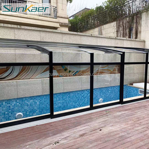 Couverture de <span class=keywords><strong>piscine</strong></span> télescopique rigide en aluminium et polycarbonate, design moderne et personnalisé, pour <span class=keywords><strong>piscine</strong></span> hors sol - Product Image 2