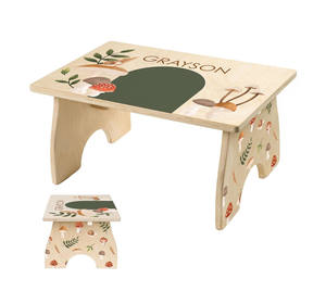 <span class=keywords><strong>Tabouret</strong></span> d'appoint pour enfants en bois personnalisé de qualité supérieure avec nom pour évier de cuisine - Product Image 1